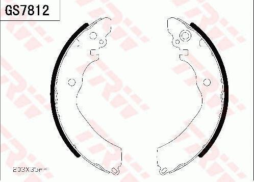 TRW GS7812 - Комплект спирачна челюст vvparts.bg