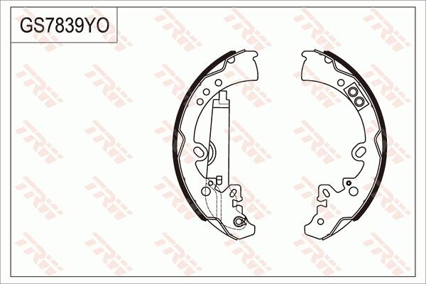 TRW GS7839 - Комплект спирачна челюст vvparts.bg