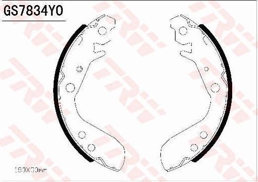 TRW GS7834 - Комплект спирачна челюст vvparts.bg