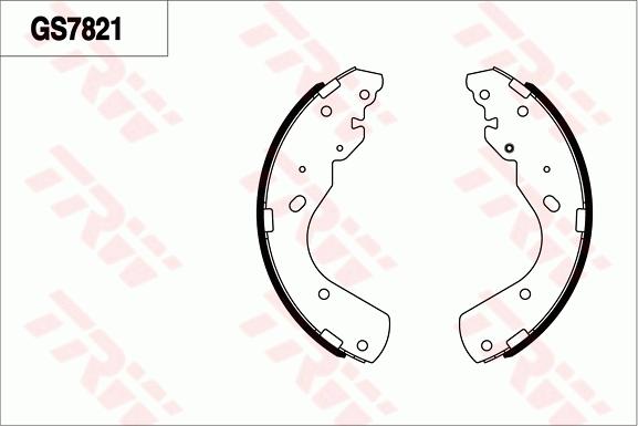 TRW GS7821 - Комплект спирачна челюст vvparts.bg