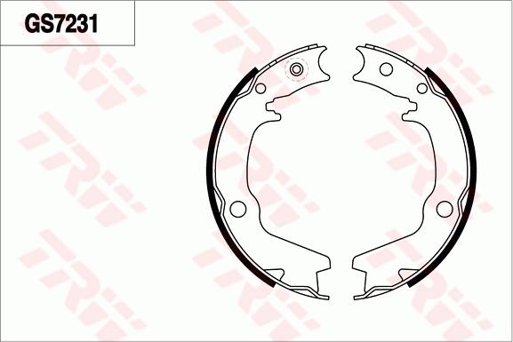 TRW GS7231 - Комплект спирачна челюст vvparts.bg