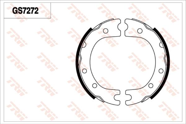 TRW GS7272 - Комплект спирачна челюст, ръчна спирачка vvparts.bg