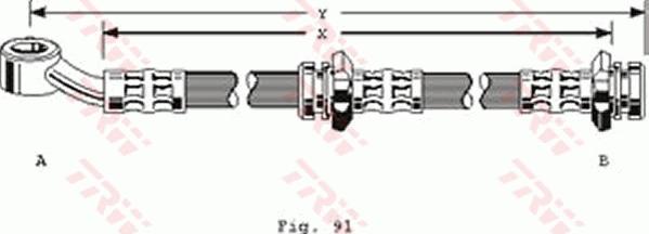 TRW PHD128 - Спирачен маркуч vvparts.bg