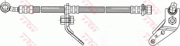 TRW PHD7071 - Спирачен маркуч vvparts.bg