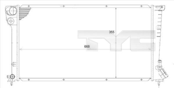 TYC 705-0002 - Радиатор, охлаждане на двигателя vvparts.bg