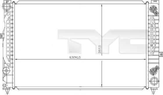 TYC 702-0008 - Радиатор, охлаждане на двигателя vvparts.bg