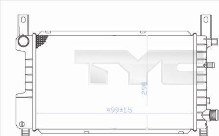 TYC 710-0049 - Радиатор, охлаждане на двигателя vvparts.bg