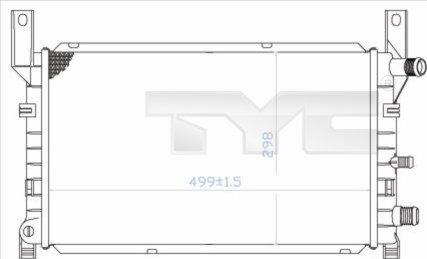 TYC 710-0048 - Радиатор, охлаждане на двигателя vvparts.bg