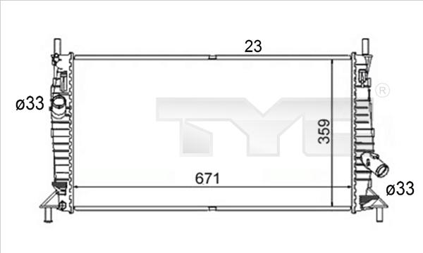 TYC 710-0056-R - Радиатор, охлаждане на двигателя vvparts.bg