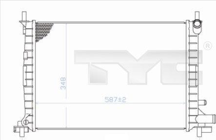 TYC 710-0051 - Радиатор, охлаждане на двигателя vvparts.bg