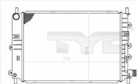 TYC 710-0034 - Радиатор, охлаждане на двигателя vvparts.bg