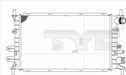 TYC 710-0033 - Радиатор, охлаждане на двигателя vvparts.bg