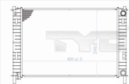 TYC 710-0029 - Радиатор, охлаждане на двигателя vvparts.bg