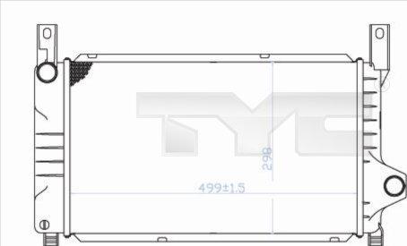 TYC 710-0028 - Радиатор, охлаждане на двигателя vvparts.bg