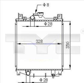 TYC 735-0031 - Радиатор, охлаждане на двигателя vvparts.bg