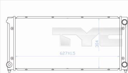 TYC 737-0034 - Радиатор, охлаждане на двигателя vvparts.bg