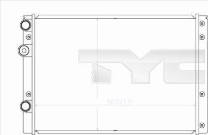 TYC 737-0038 - Радиатор, охлаждане на двигателя vvparts.bg