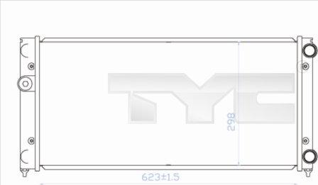 TYC 737-0028 - Радиатор, охлаждане на двигателя vvparts.bg