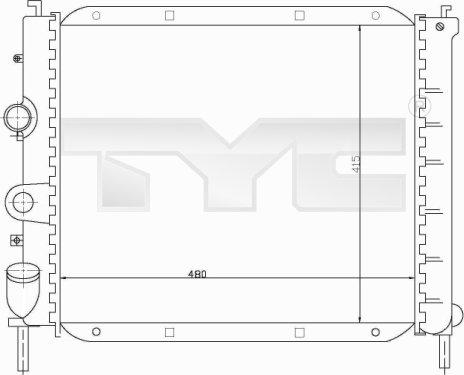 TYC 728-0008-R - Радиатор, охлаждане на двигателя vvparts.bg