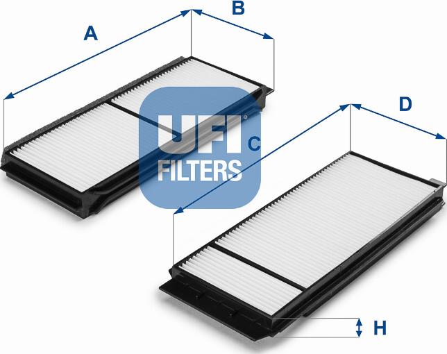 UFI 53.120.00 - Филтър купе (поленов филтър) vvparts.bg