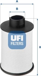 UFI 60.H2O.00 - Горивен филтър vvparts.bg