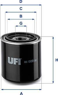 UFI 86.009.00 - Маслен филтър vvparts.bg