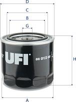 UFI 86.012.00 - Филтър, работна хидравлика vvparts.bg