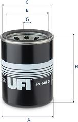 UFI 80.145.00 - Филтър, работна хидравлика vvparts.bg