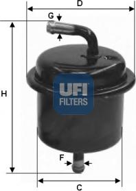 UFI 31.543.00 - Горивен филтър vvparts.bg