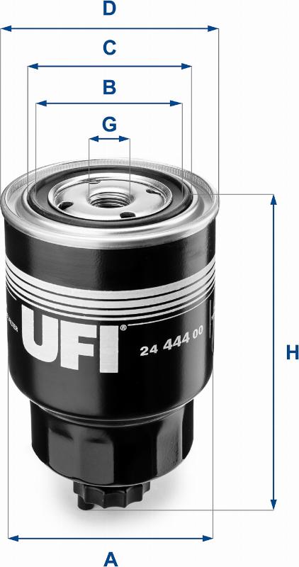 UFI 24.444.00 - Горивен филтър vvparts.bg