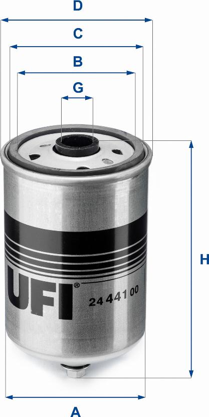 UFI 24.441.00 - Горивен филтър vvparts.bg