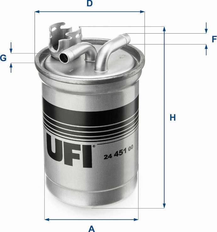 UFI 24.451.00 - Горивен филтър vvparts.bg