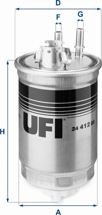 UFI 24.412.00 - Горивен филтър vvparts.bg