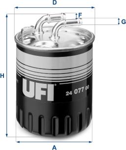 UFI 24.077.00 - Горивен филтър vvparts.bg