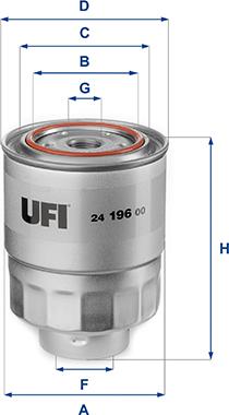 UFI 24.196.00 - Горивен филтър vvparts.bg