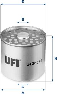 UFI 24.360.00 - Горивен филтър vvparts.bg