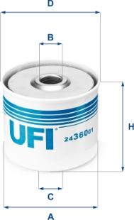 UFI 24.360.01 - Горивен филтър vvparts.bg