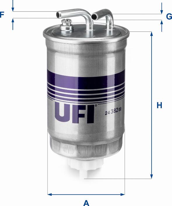 UFI 24.382.00 - Горивен филтър vvparts.bg