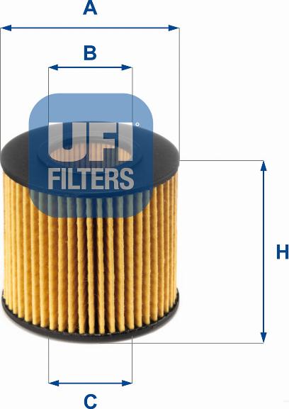 UFI 25.086.00 - Маслен филтър vvparts.bg