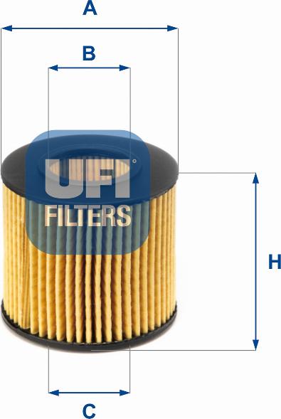 UFI 25.116.00 - Маслен филтър vvparts.bg
