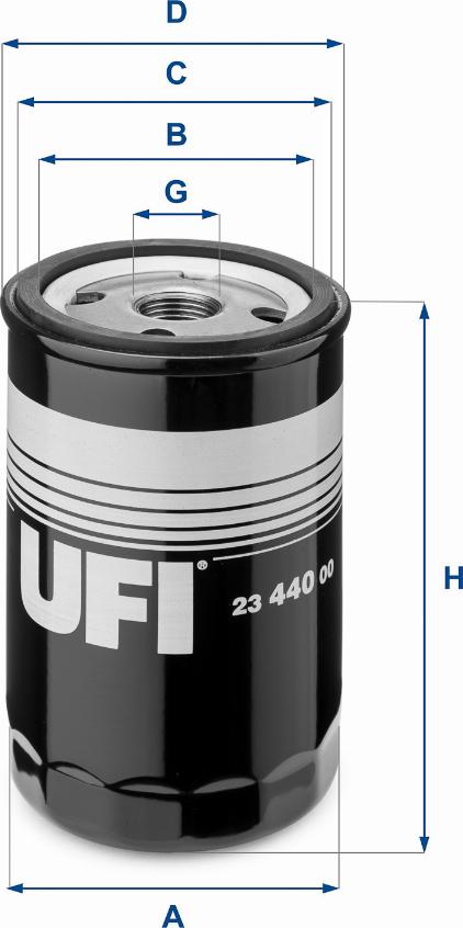 UFI 23.440.00 - Маслен филтър vvparts.bg