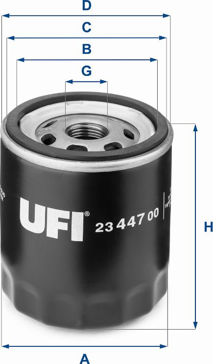 UFI 23.447.00 - Маслен филтър vvparts.bg