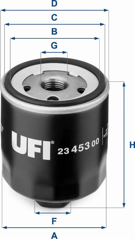 UFI 23.453.00 - Маслен филтър vvparts.bg