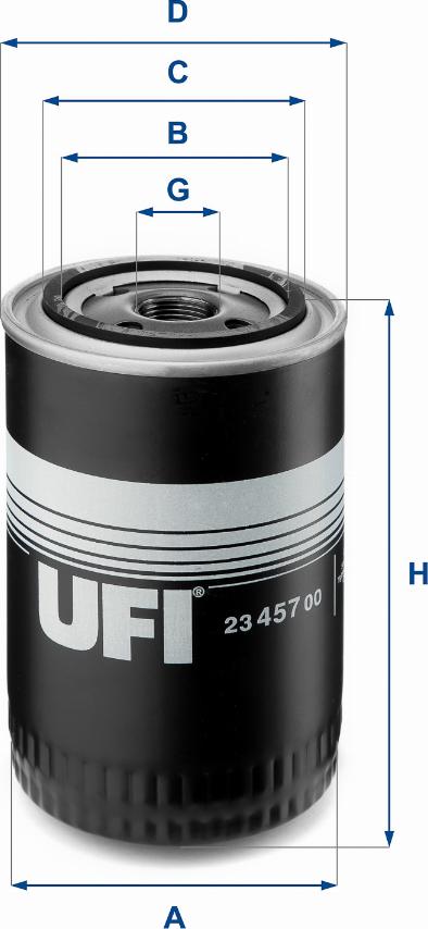 UFI 23.457.00 - Маслен филтър vvparts.bg