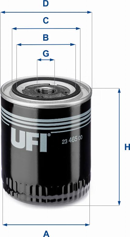 UFI 23.465.00 - Маслен филтър vvparts.bg