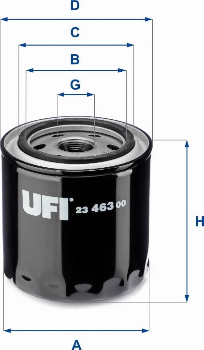 UFI 23.463.00 - Маслен филтър vvparts.bg