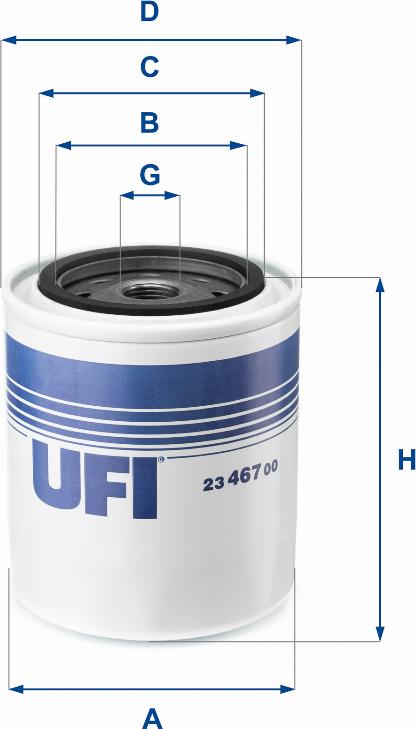 UFI 23.467.00 - Маслен филтър vvparts.bg