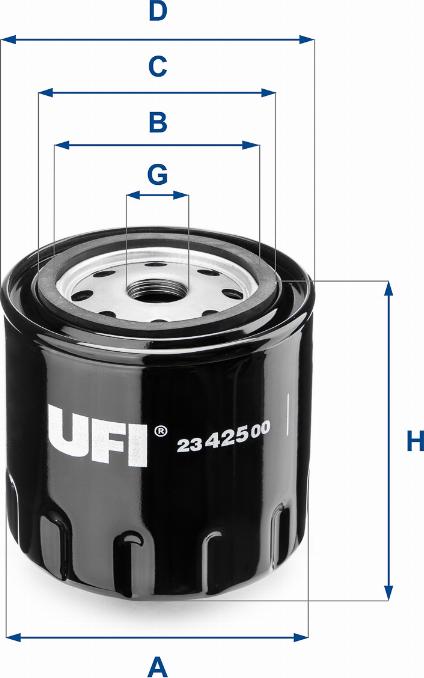 UFI 23.425.00 - Маслен филтър vvparts.bg