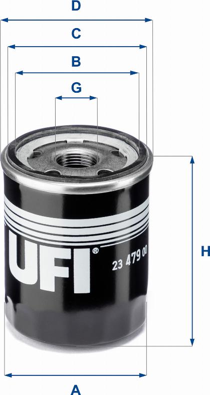 UFI 23.479.00 - Маслен филтър vvparts.bg