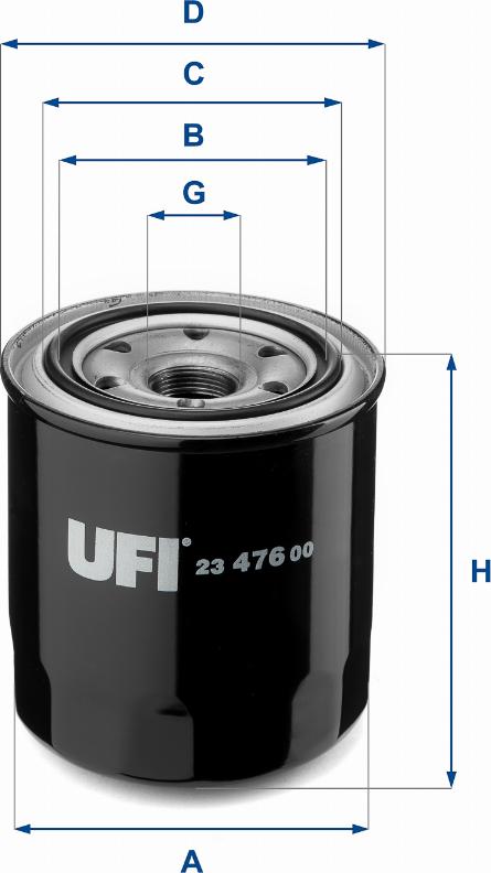 UFI 23.476.00 - Маслен филтър vvparts.bg